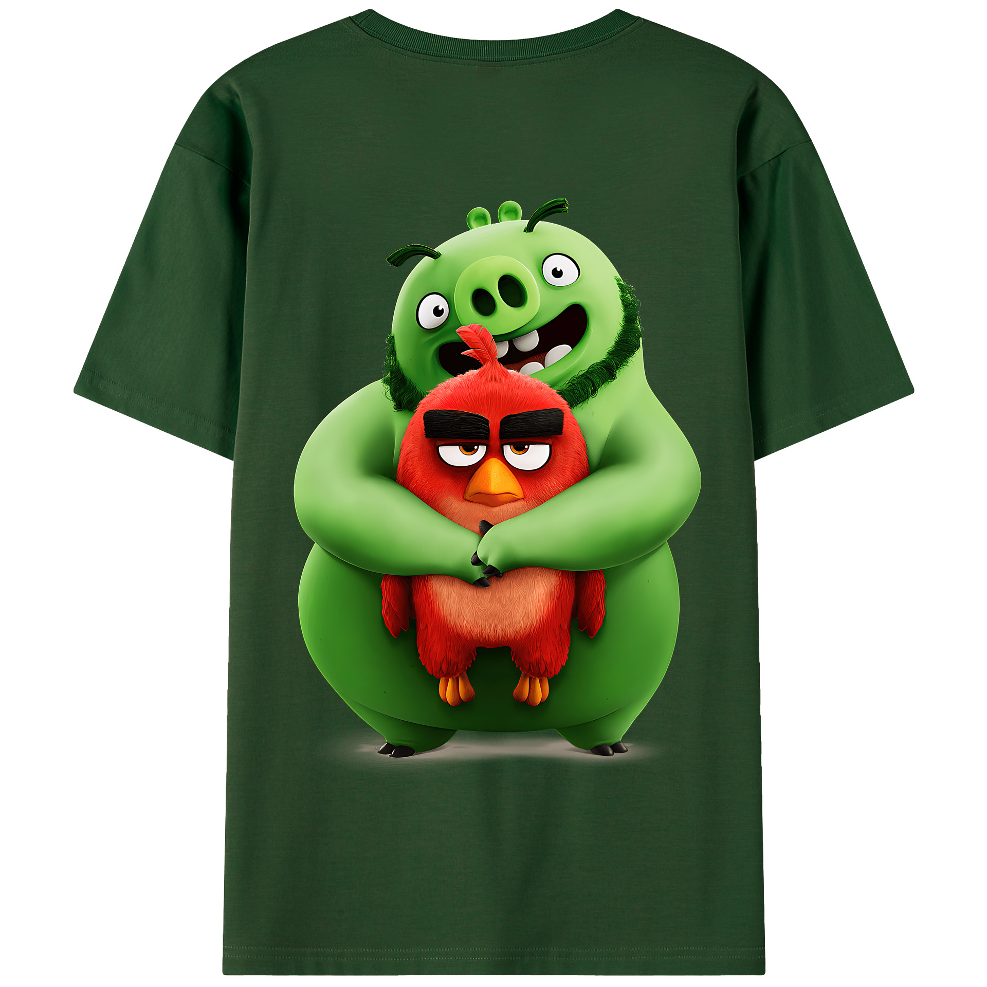 （画像用） Angry Birds アングリーバード 綿100％半袖Tシャツ（背面プリント）
